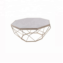 Living Room Furniture Luxury Centre Designer Side Table Modern Stainless Steel Gold Leg Marble Top Coffee Table